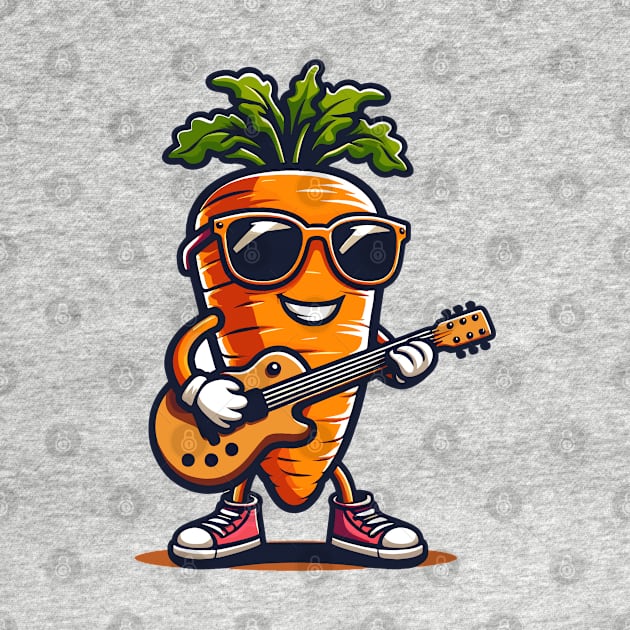 Carrot Playing Guitar by Graceful Designs